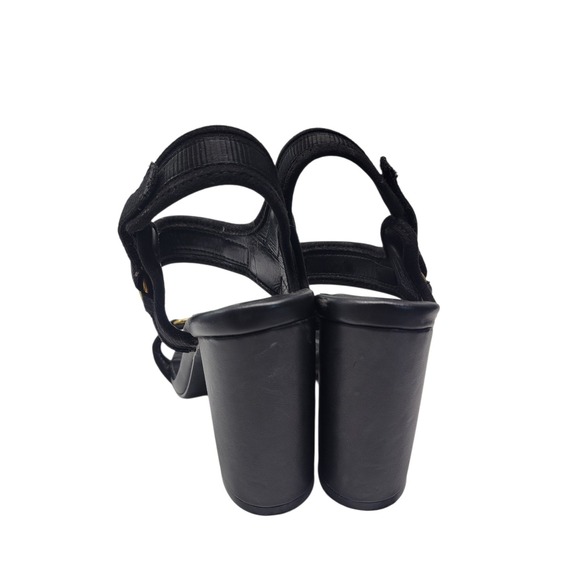 N by Nicole Miller Blankslate open-toe black block heel sandals 7.5 - Picture 4 of 10